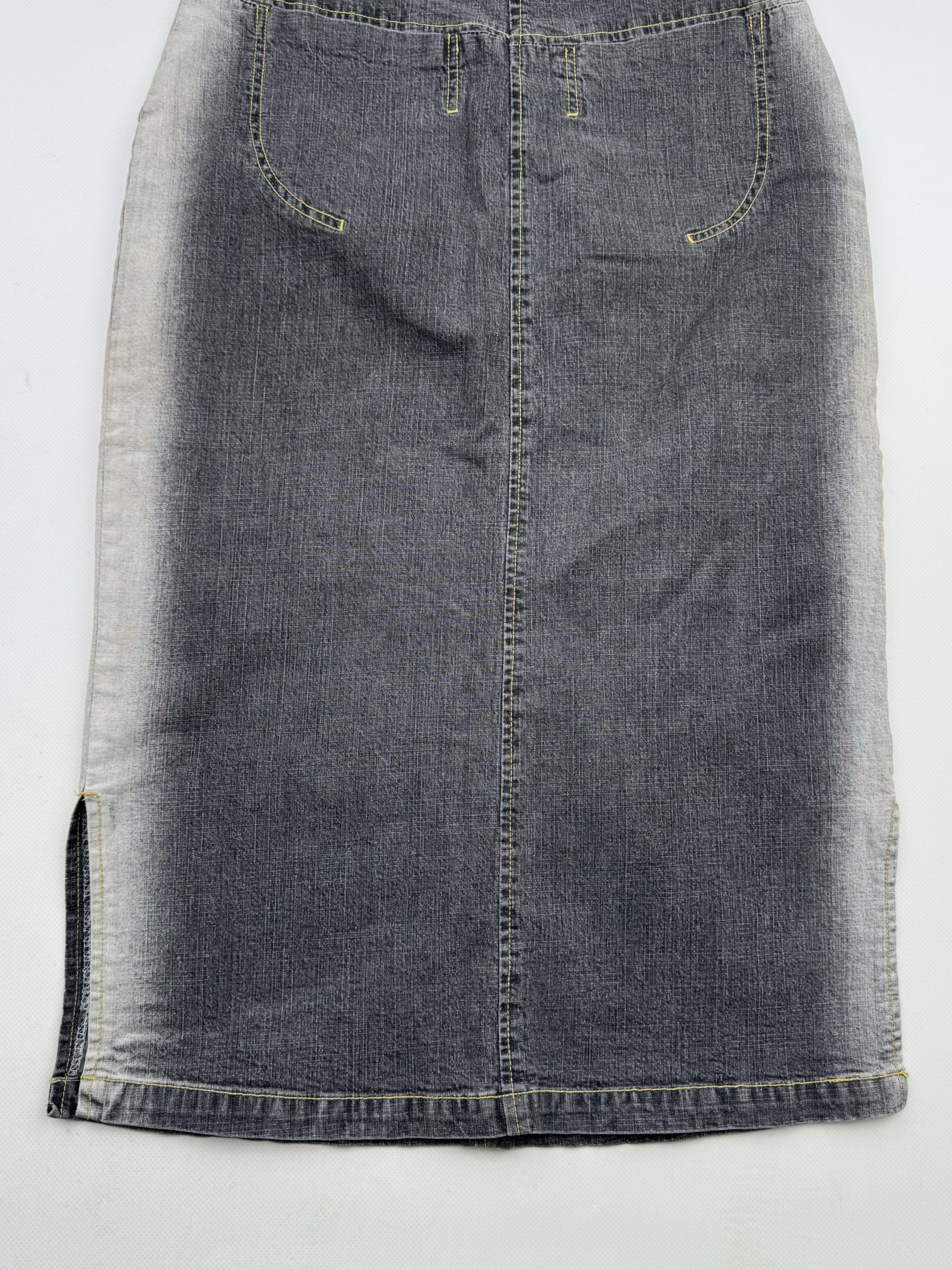 Vintage 90's Pencil Skirt With Faded Edges B96(V308)E2 Size 27" / US 4 / IT 40 - 7 Thumbnail