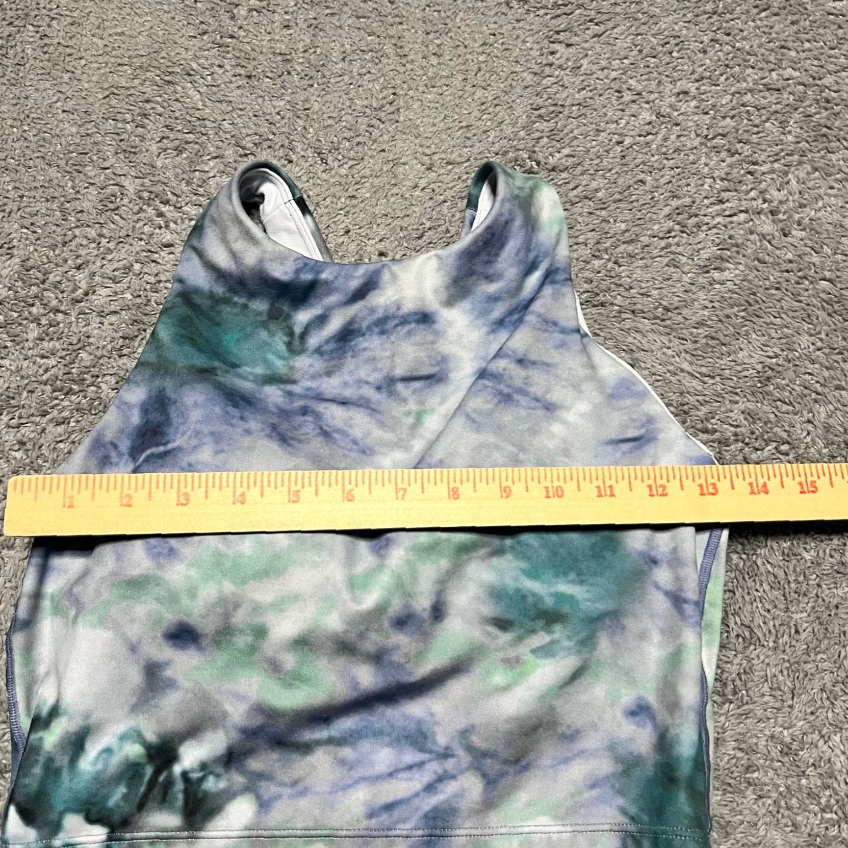 Athleta Athleta Crop Top Sports Bra Womens Small Tie Dye Blue Green Athletic Size S / US 4 / IT 40 - 7 Thumbnail