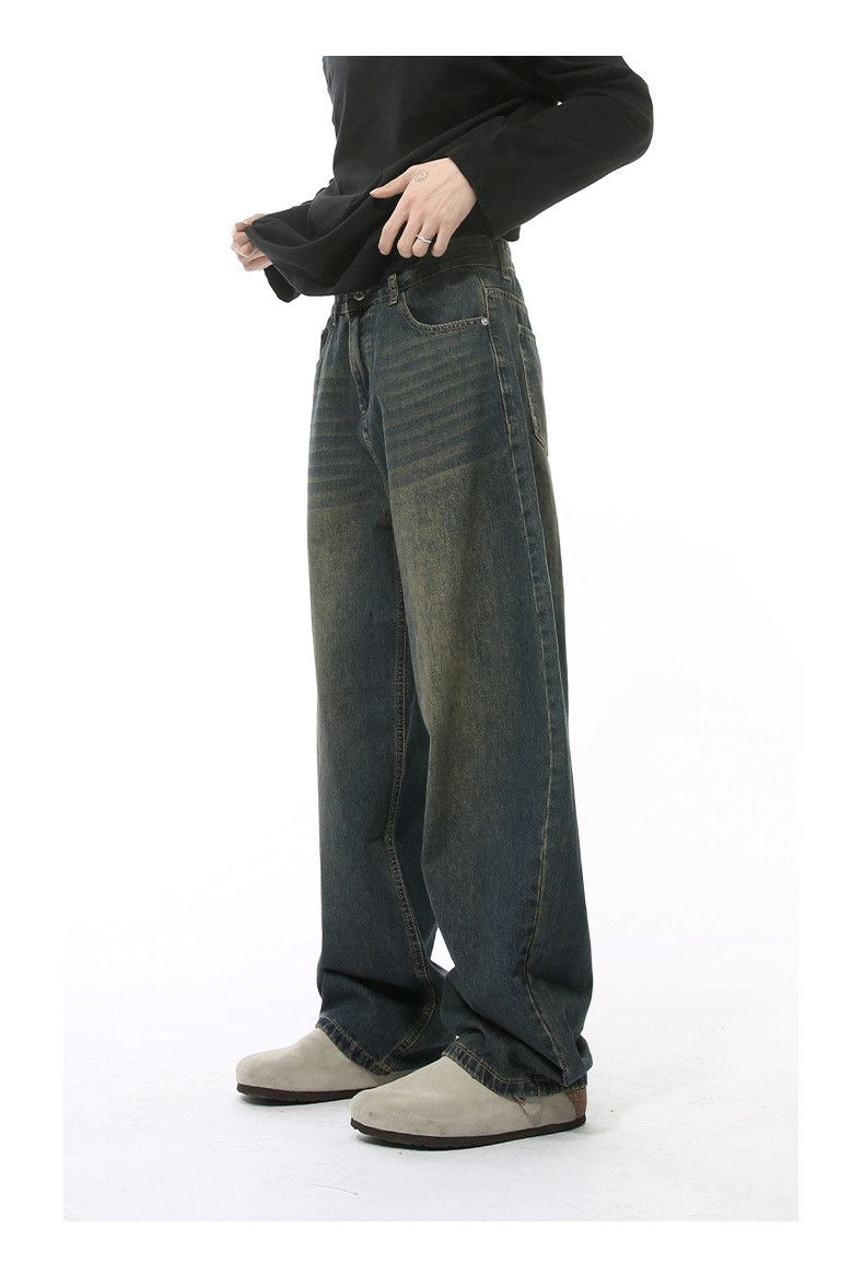 Vintage Japanese retro wide-leg distressed scimitar washed jeans Size US 32 / EU 48 - 4 Thumbnail