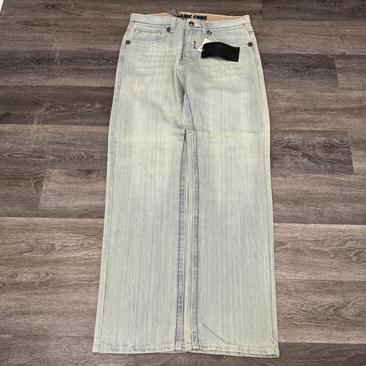 JNCO × Japanese Brand × Vintage Vintage Y2K Basic code baggy cybergoth embroidered jeans Size US 34 / EU 50 - 2 Thumbnail