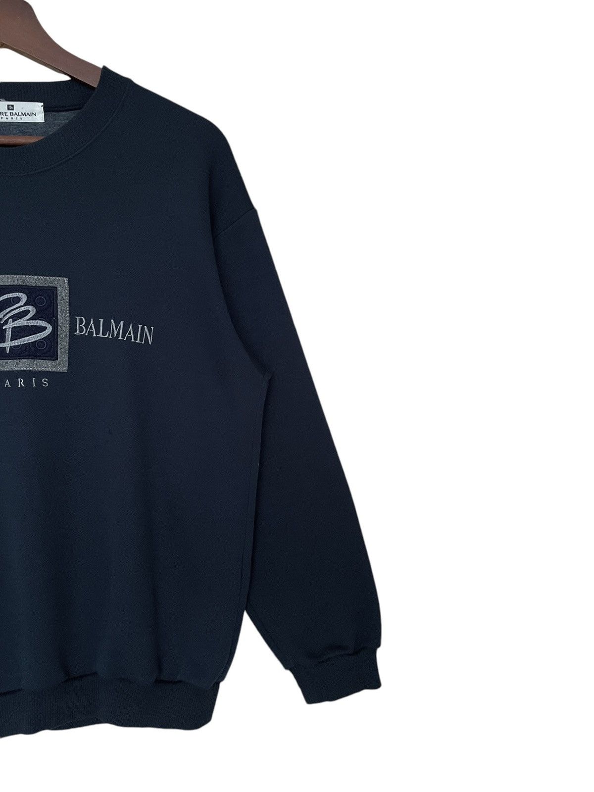 Pierre Balmain Vintage Brand Pierre Balmain Spell Out Sweatshirt 1990s Size US M / EU 48-50 / 2 - 6 Thumbnail