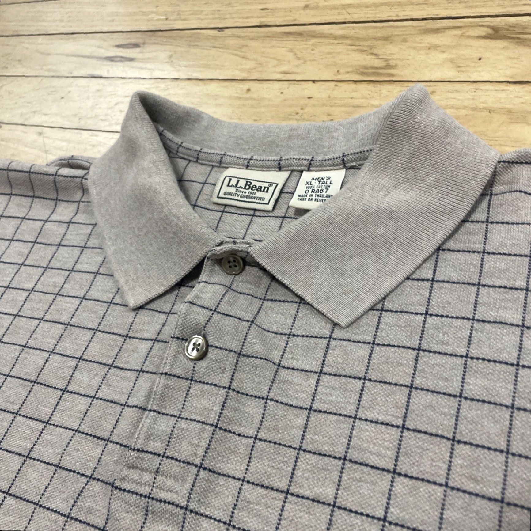 Vintage VINTAGE LL Bean Polo Shirt Men XL Tall Brown Plaid Money XL-Tall XLT Rugby Sweater Polo Shirt Size US XL / EU 56 / 4 - 4 Thumbnail