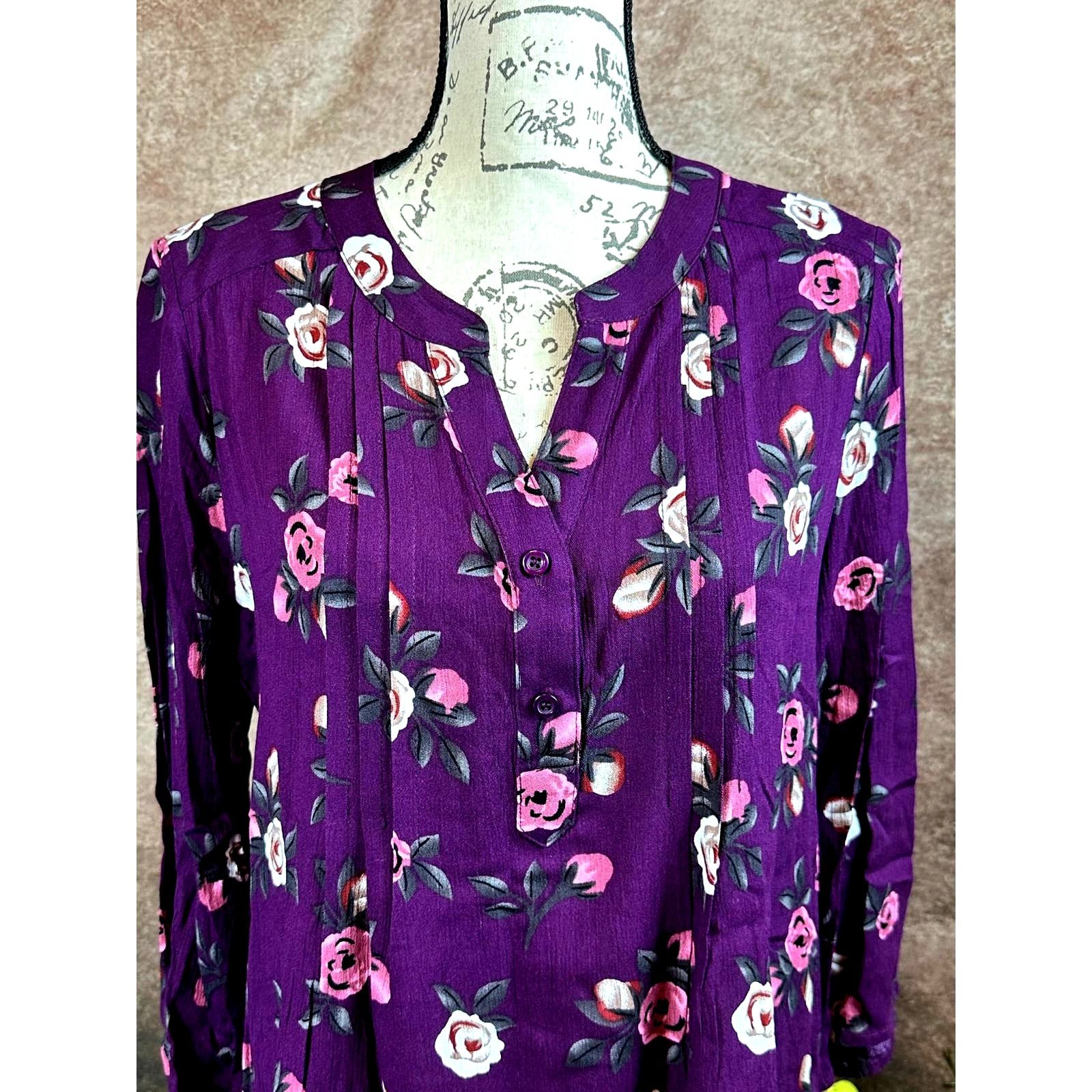 Other Monday Fun Kearney ¾ Sleeve Chinese Collar Blouse M Size M / US 6-8 / IT 42-44 - 5 Thumbnail