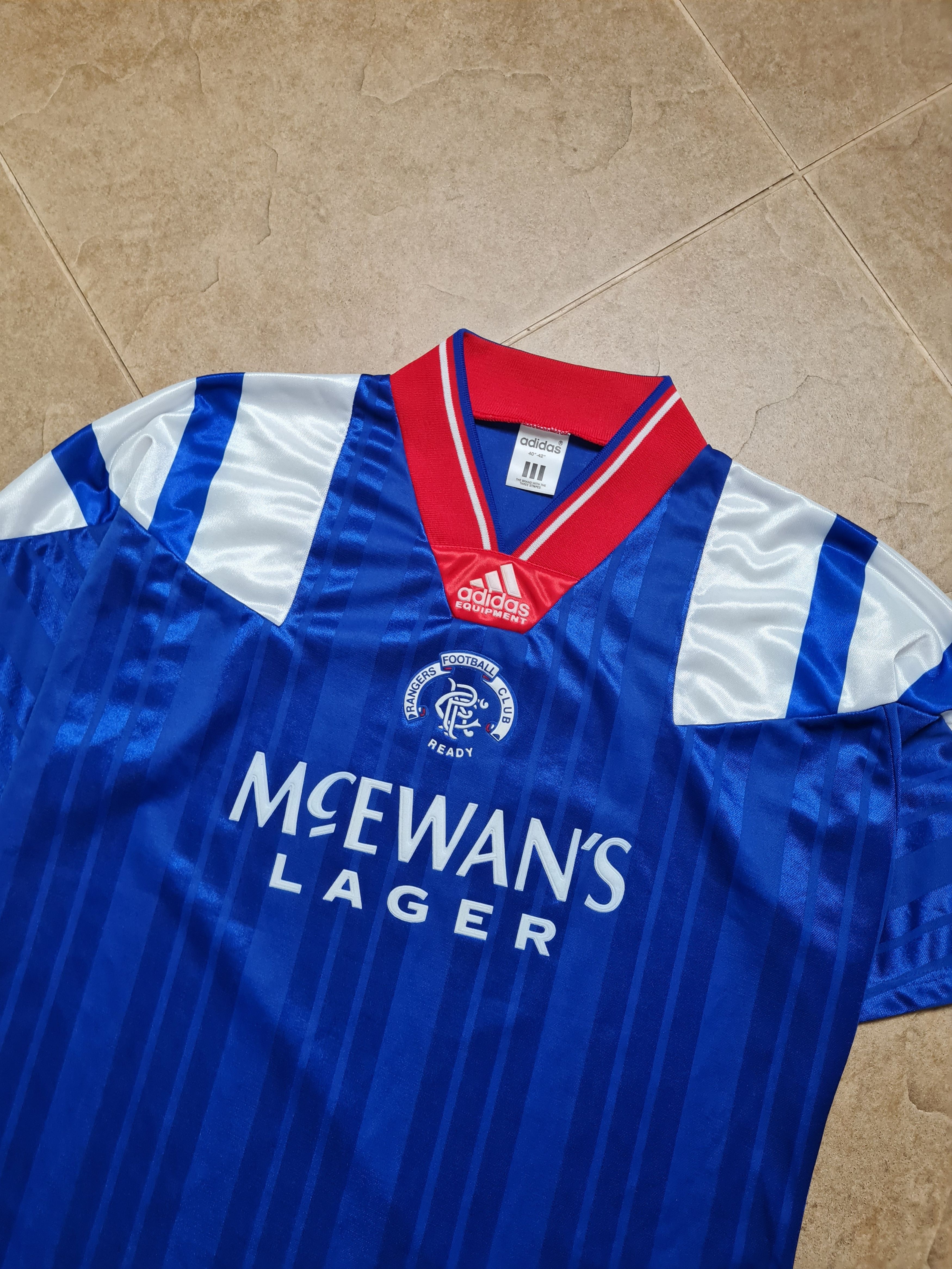 Adidas GLASGOW RANGERS 1992/1994 HOME SHIRT FOOTBALL SOCCER ADIDAS Size US M / EU 48-50 / 2 - 21 Thumbnail