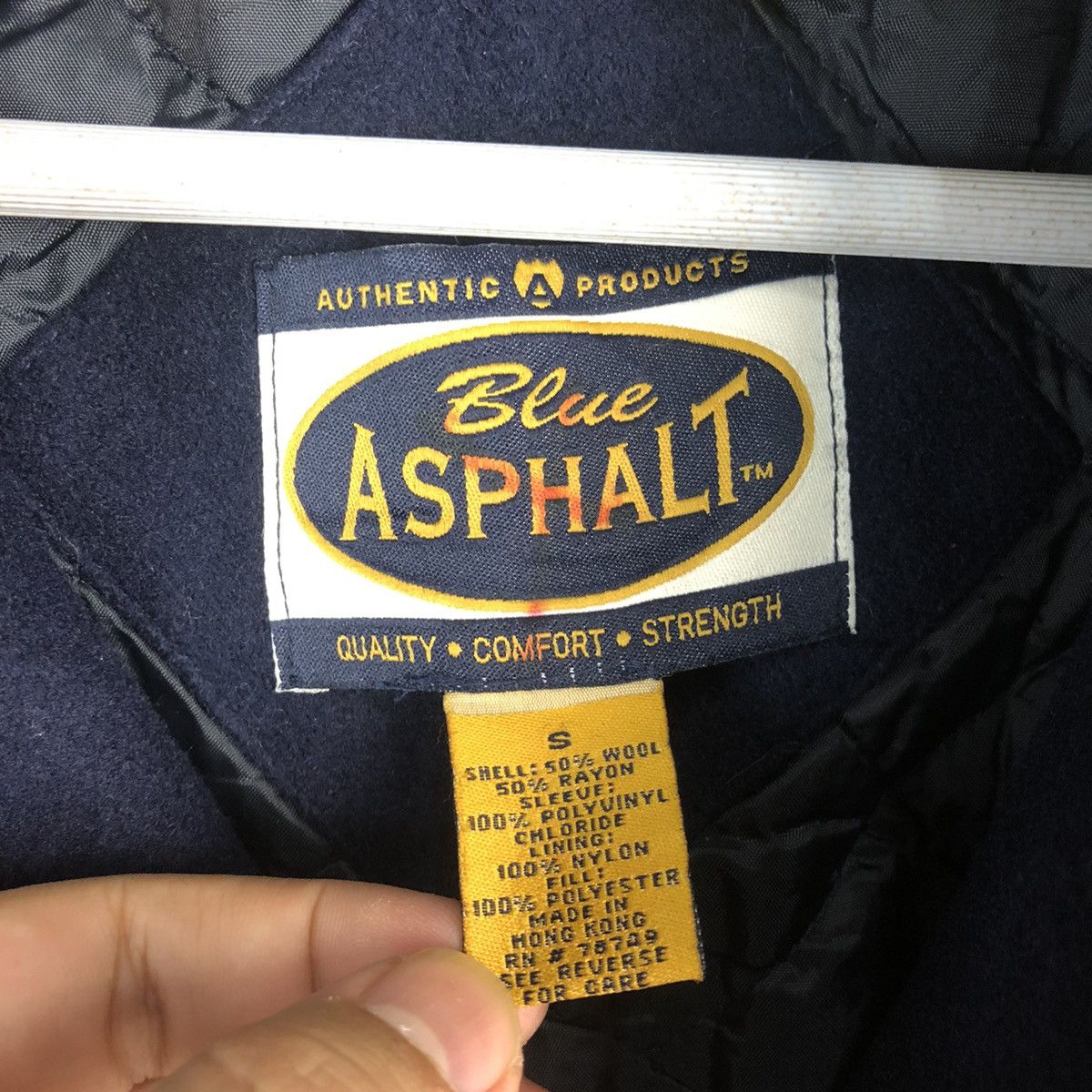 Vintage Blue Asphatt Dark Blue Bombers varsity Jacket #A1757 Size US S / EU 44-46 / 1 - 13 Thumbnail
