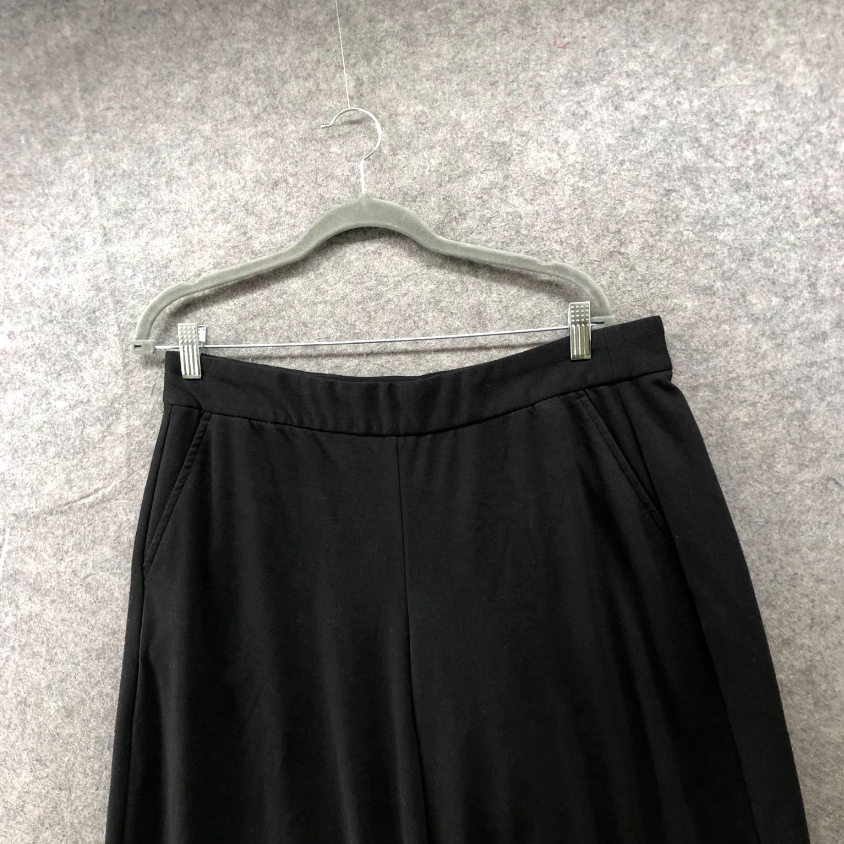 Gap Gap Pants Womens LP Black Knit Wide-Leg Cropped High Rise Trouser Comfort Ponte Crop Style Casual Size 36" / US 14 / IT 50 - 3 Thumbnail