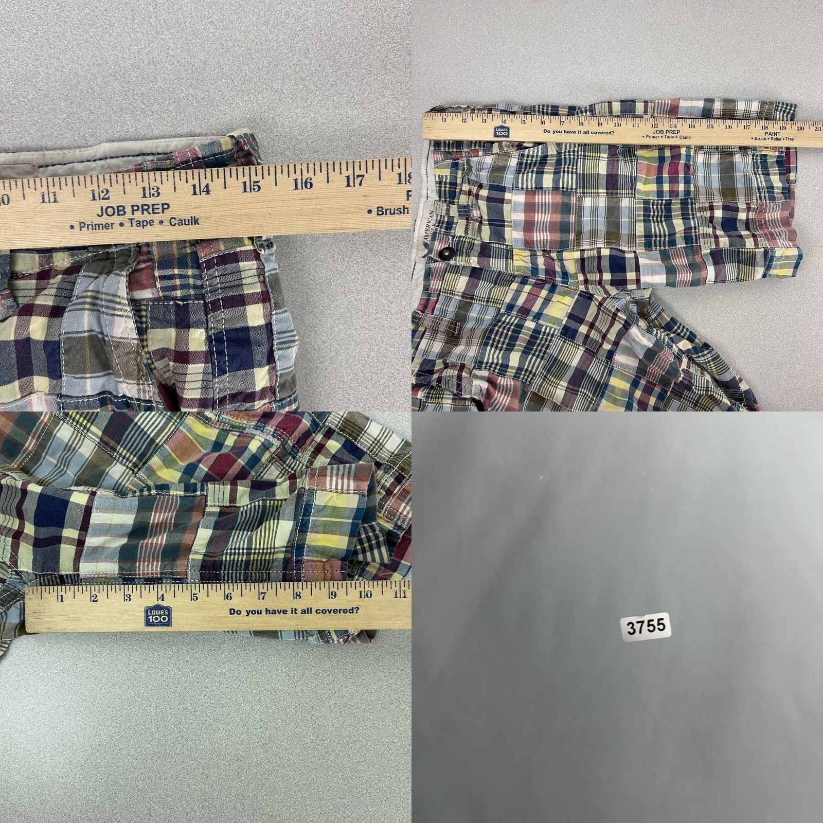 American Eagle Outfitters AMERICAN EAGLE Outfitters Shorts Mens 28 Plaid Patchwork Classic Length Bermuda Casual Travel Workwear Multicolor Cotton Button? Zip Pocket Size US 28 / EU 44 - 8 Thumbnail