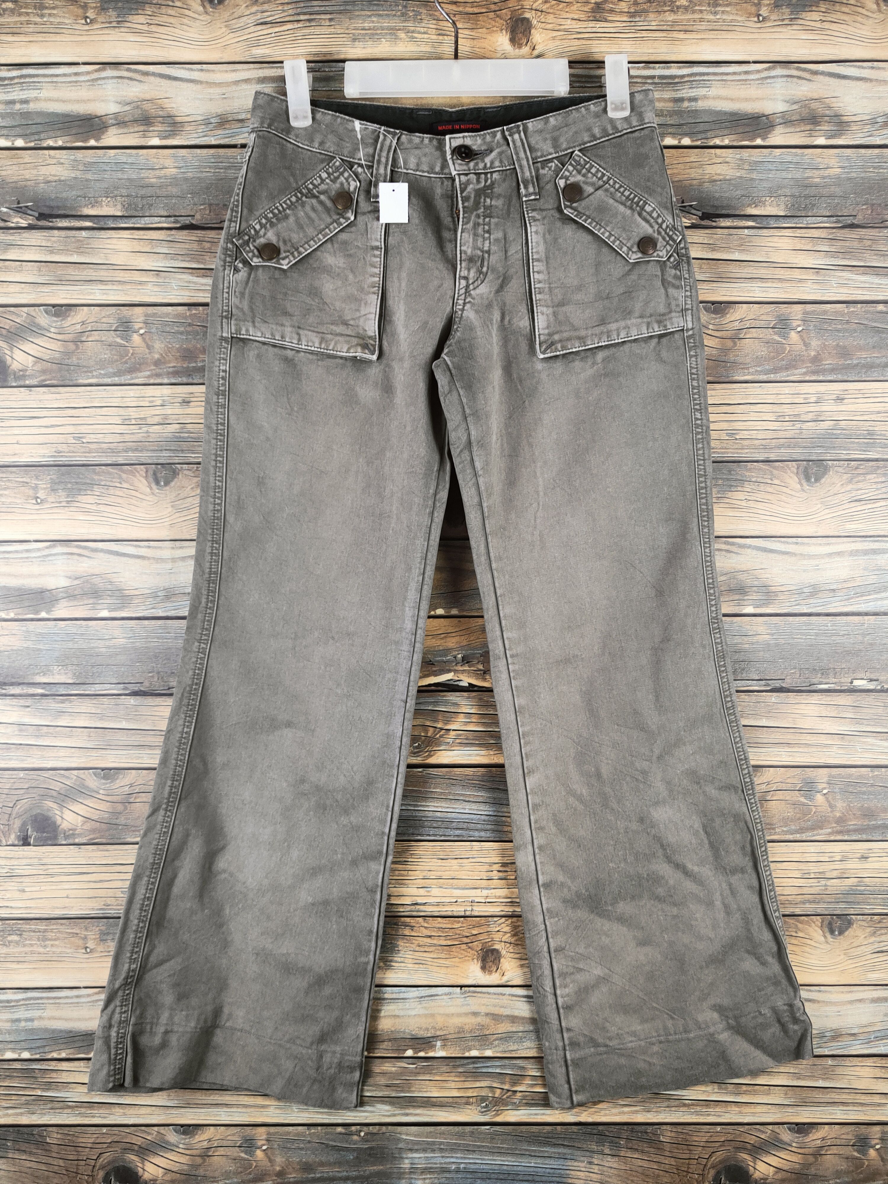 Japanese Brand DL Et boite Olive Multipocket Casual Pants #46-354 Size 26" / US 2 / IT 38 - 1 Thumbnail