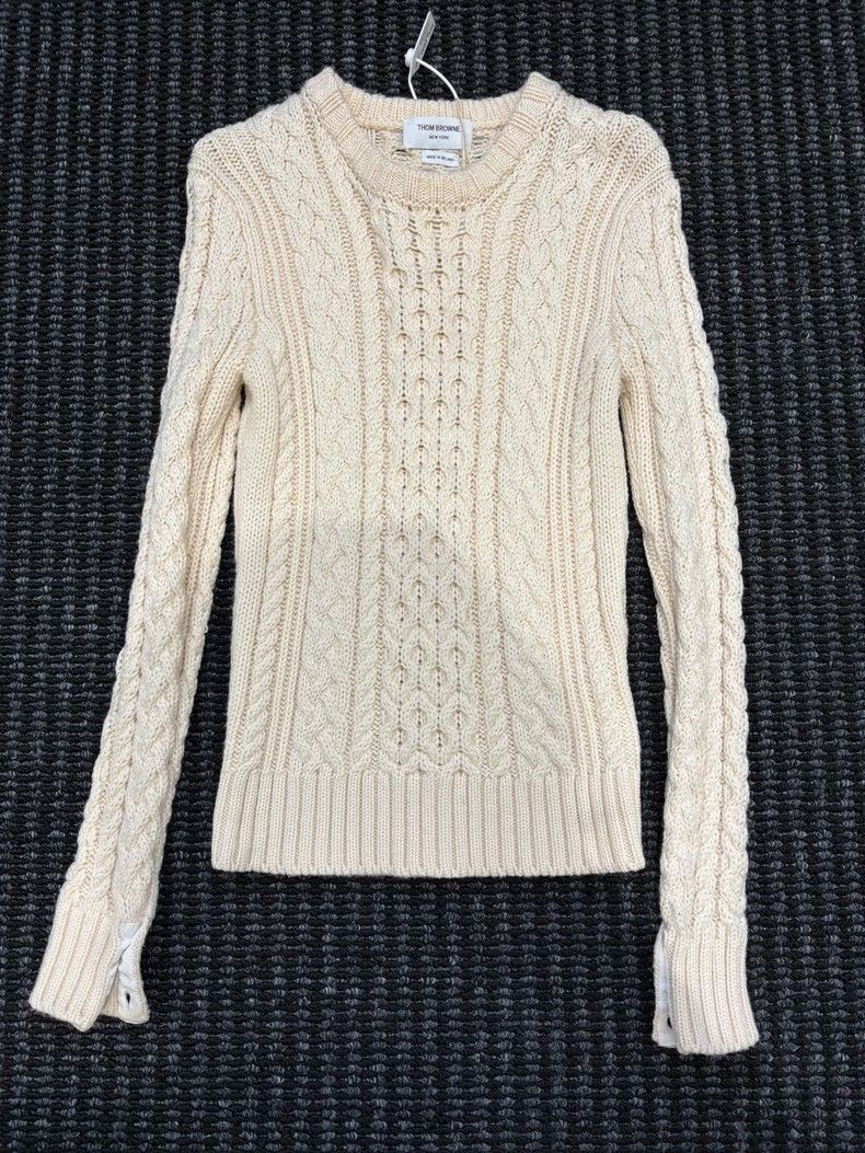 Thom Browne Thom Browne Round neck thick knit long sleeve sweater Size M / US 6-8 / IT 42-44 - 1 Thumbnail