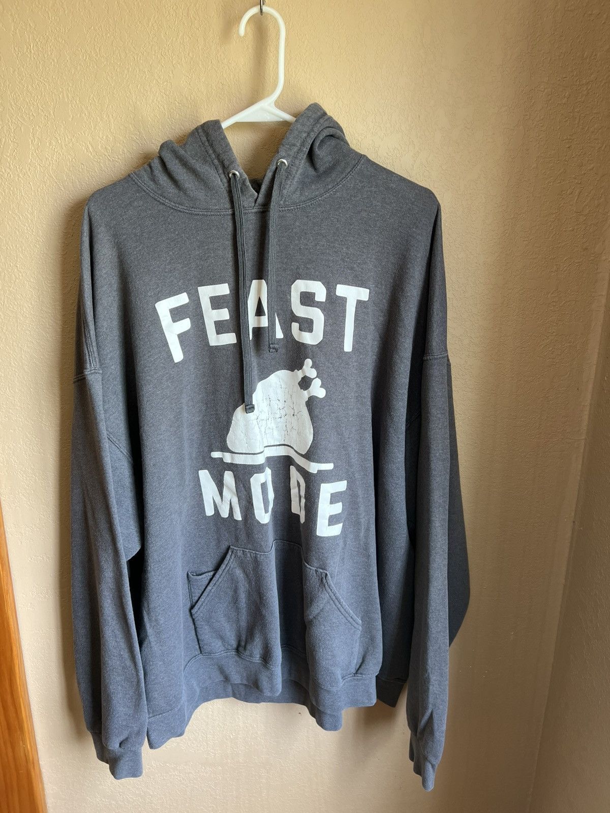 Fruit Of The Loom Custom Feast Mode Gray Hoodie - Fruit of the Loom 3XL Size US XXL / EU 58 / 5 - 1 Thumbnail