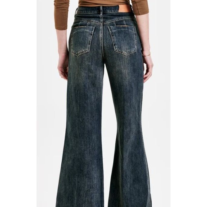 Other Dear John Women High Rise WideLeg Bordeaux Jean 25 Normcore Size 25" / US 0 / IT 36 - 2 Thumbnail