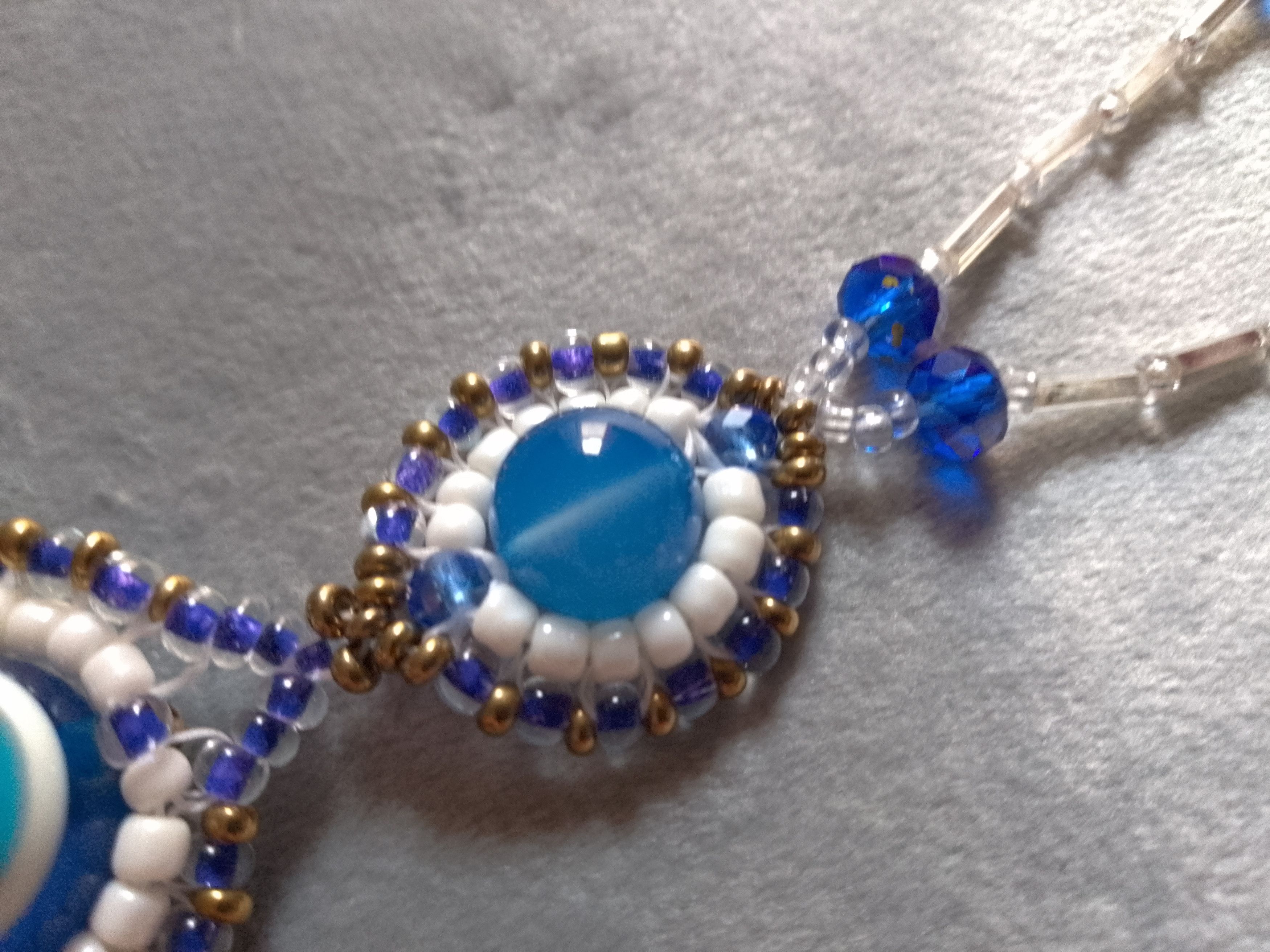 Handmade Talisman Necklaces eye of Nazar pendant Agate gemstones Size ONE SIZE - 8 Thumbnail