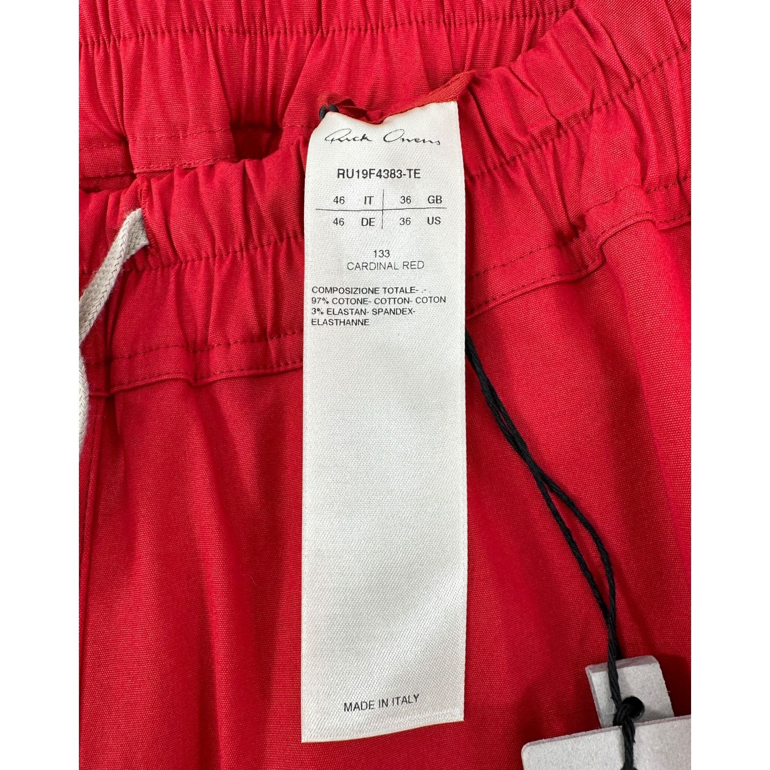 Rick Owens “Larry" FW19 Cardinal Red Basket Swinger Cropped Pants Size US 30 / EU 46 - 8 Thumbnail