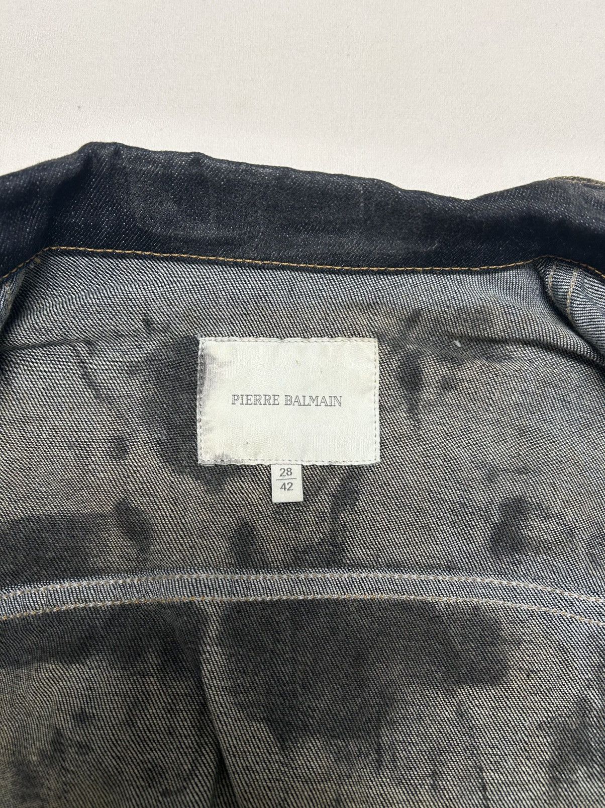 Balmain SS2012 Waxed Denim Jacket Reworked Size US XS / EU 42 / 0 - 9 Thumbnail