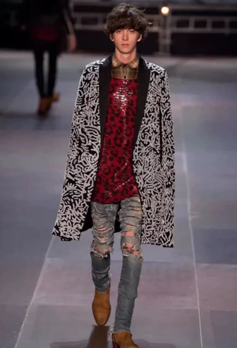 Saint Laurent Paris saint Laurent paris13fw Genuine Show Red Scaly Leopard Swe Size US S / EU 44-46 / 1 - 7 Thumbnail