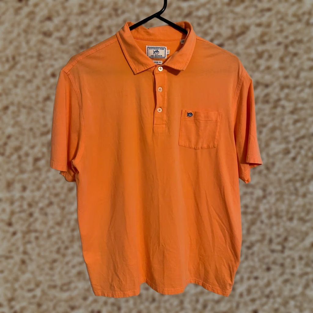 Southern Tide Southern Tide The Skip Jack Classic Fit Pastel Orange S/S Polo Shirt Mens L Orange Polo Shirt Mens L Size US L / EU 52-54 / 3 - 1 Thumbnail