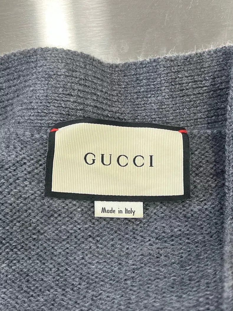 Gucci Gucci Grey college style big bee knitted coat Size M / US 6-8 / IT 42-44 - 3 Thumbnail
