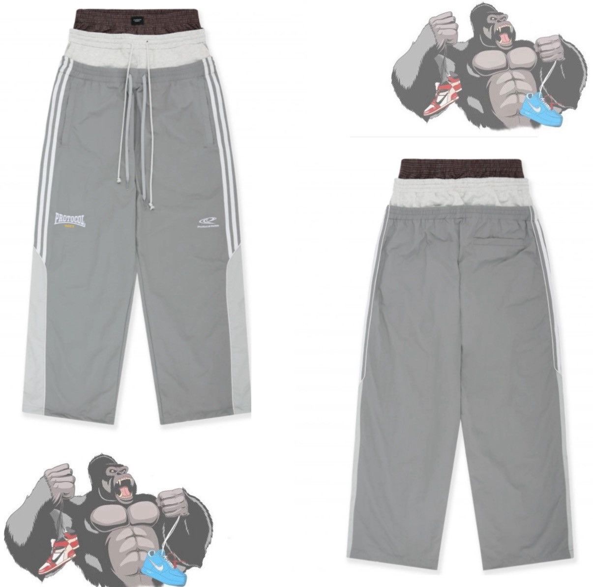 パンツ Protocol Index project g/r 3layred pants PROJECT G/R Protocol Index 3 LAYERED TRACK PANTS PROJECT GR | Grailed