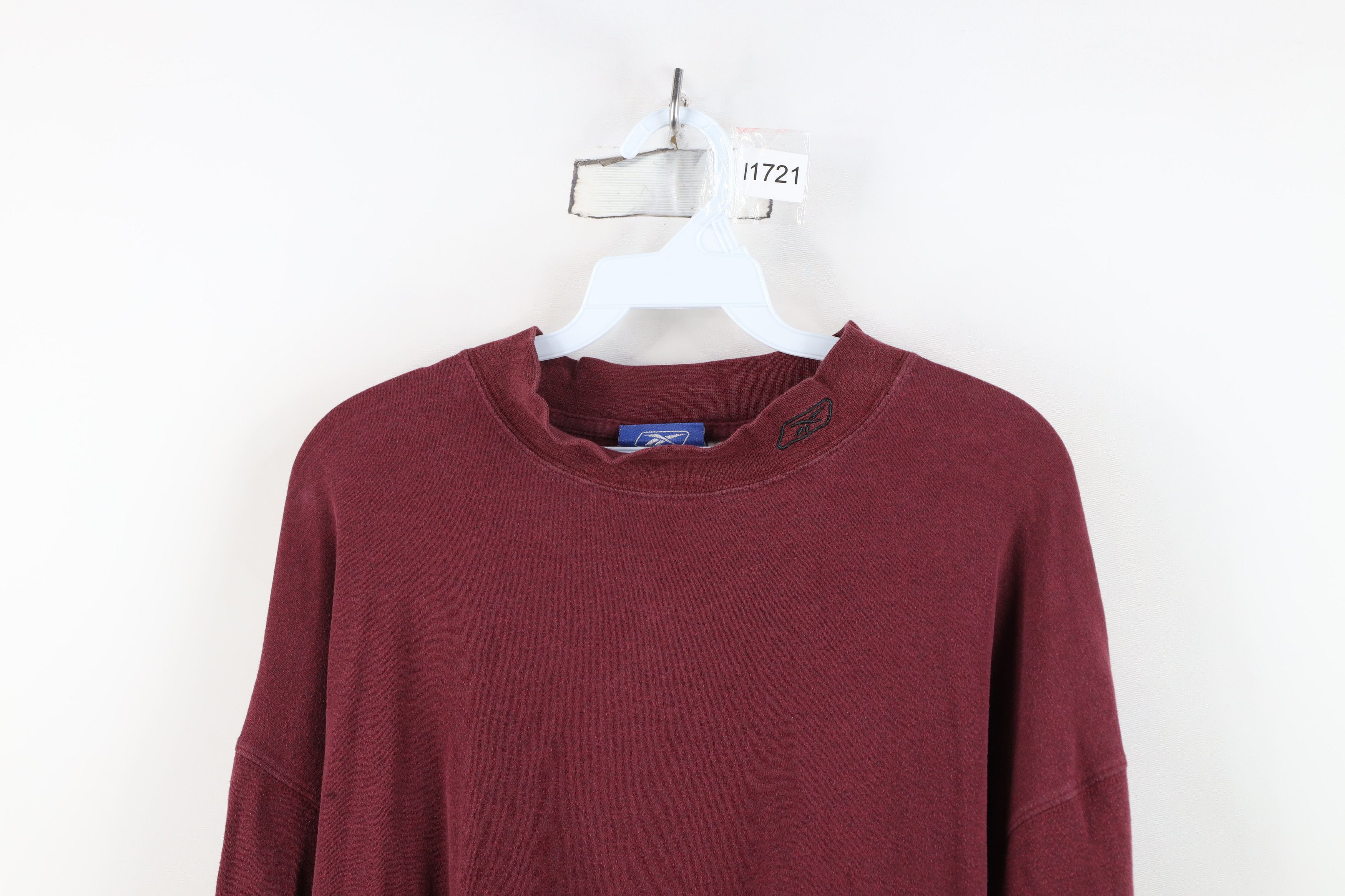 Reebok Vintage 90s Y2K Reebok Mock Neck Long Sleeve T-Shirt Size US XL / EU 56 / 4 - 2 Thumbnail