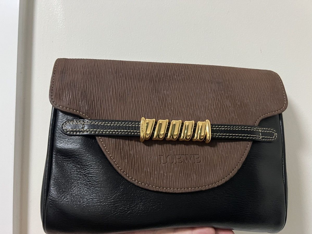 Loewe × Vintage LOEWE VELAZQUEZ BLACK/BROWN CLUTCH Size ONE SIZE - 2 Thumbnail