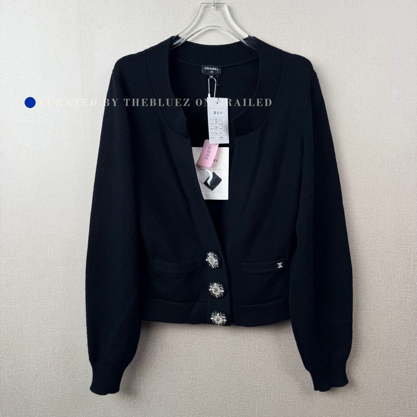 Chanel Chanel 22A Crystal Logo Cardigan Coat Size S / US 4 / IT 40 - 1 Thumbnail