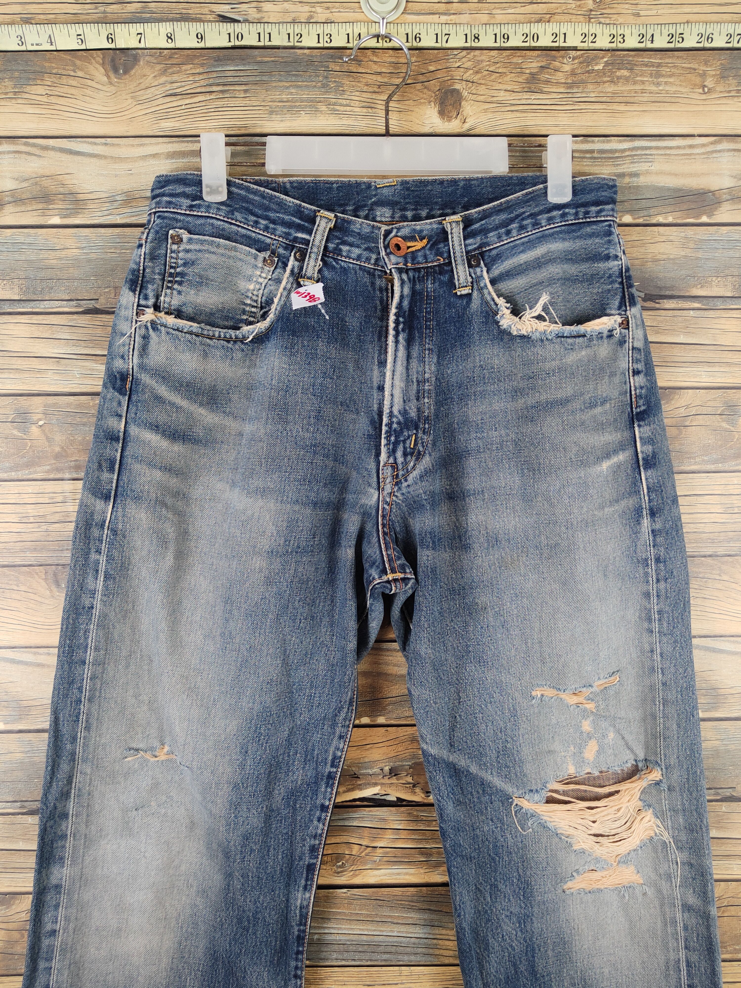 Edwin Edwin selvedge Distressed Ripped denim Jeans #W1398 Size US 32 / EU 48 - 2 Thumbnail