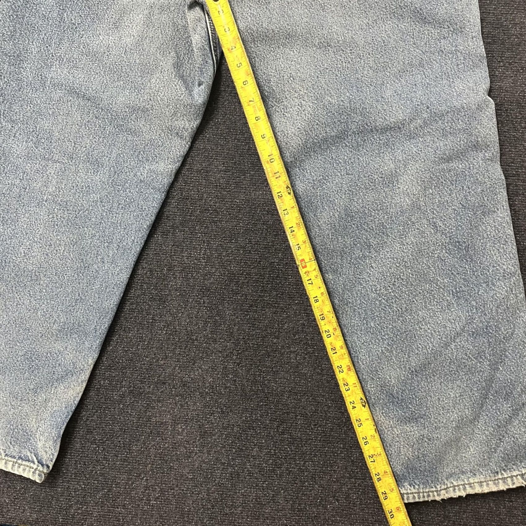 Carhartt Carhartt Jeans Mens Large Light Wash Blue Denim Relaxed Fit Workwear Pants Size US 37 - 3 Thumbnail
