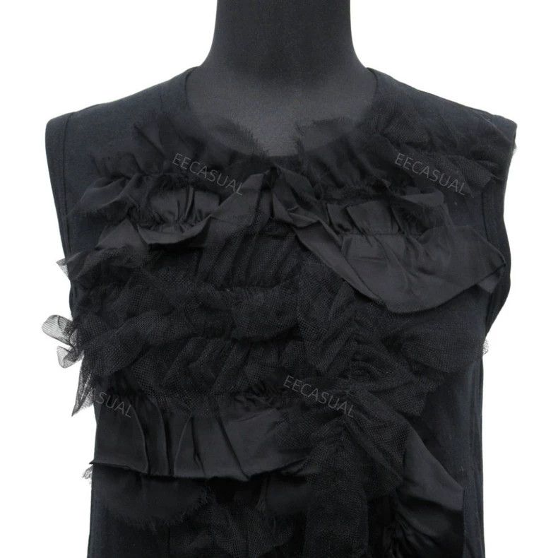 Comme des Garcons Comme Des Garcons Rose and Blood Black Ruffle Sleeveless T Size XS / US 0-2 / IT 36-38 - 3 Thumbnail