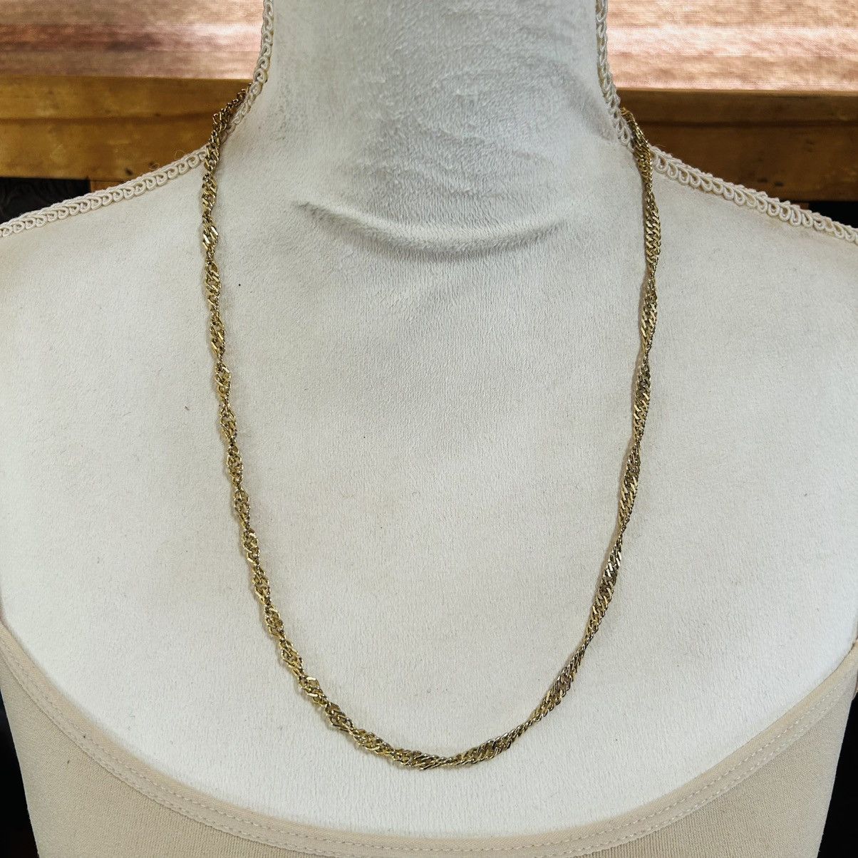 Vintage Vintage 80s gold tone twisted di-cut rope chain necklace Size ONE SIZE - 2 Thumbnail