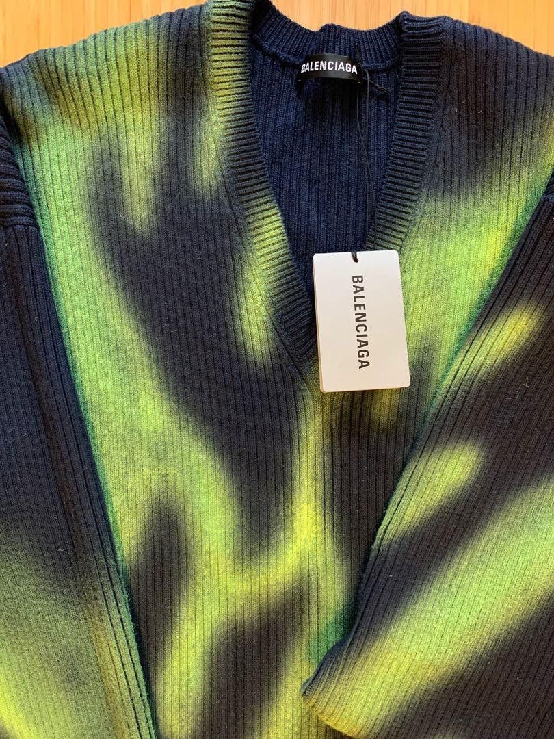 Balenciaga BALENCIAGA - Printed Ribbed Wool-Blend Sweater Size US XL / EU 56 / 4 - 2 Thumbnail