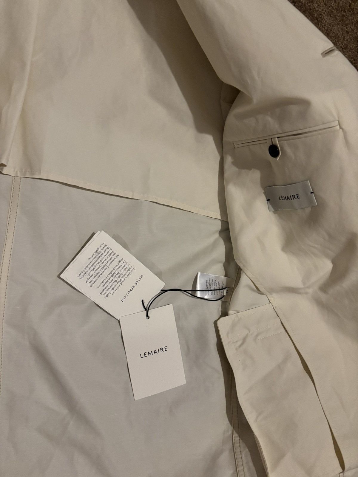 Lemaire Lemaire Off-White Short Blazer Size 46S - 4 Thumbnail
