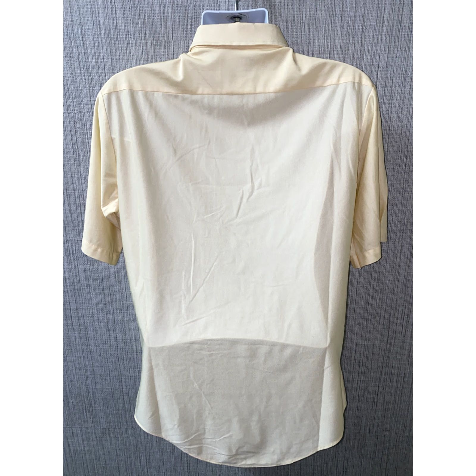 Vintage Campus Shirt Mens L Beige Nylon Short Sleeve Button-Front Qiana Campus Button-Up Shirt Size US L / EU 52-54 / 3 - 4 Thumbnail