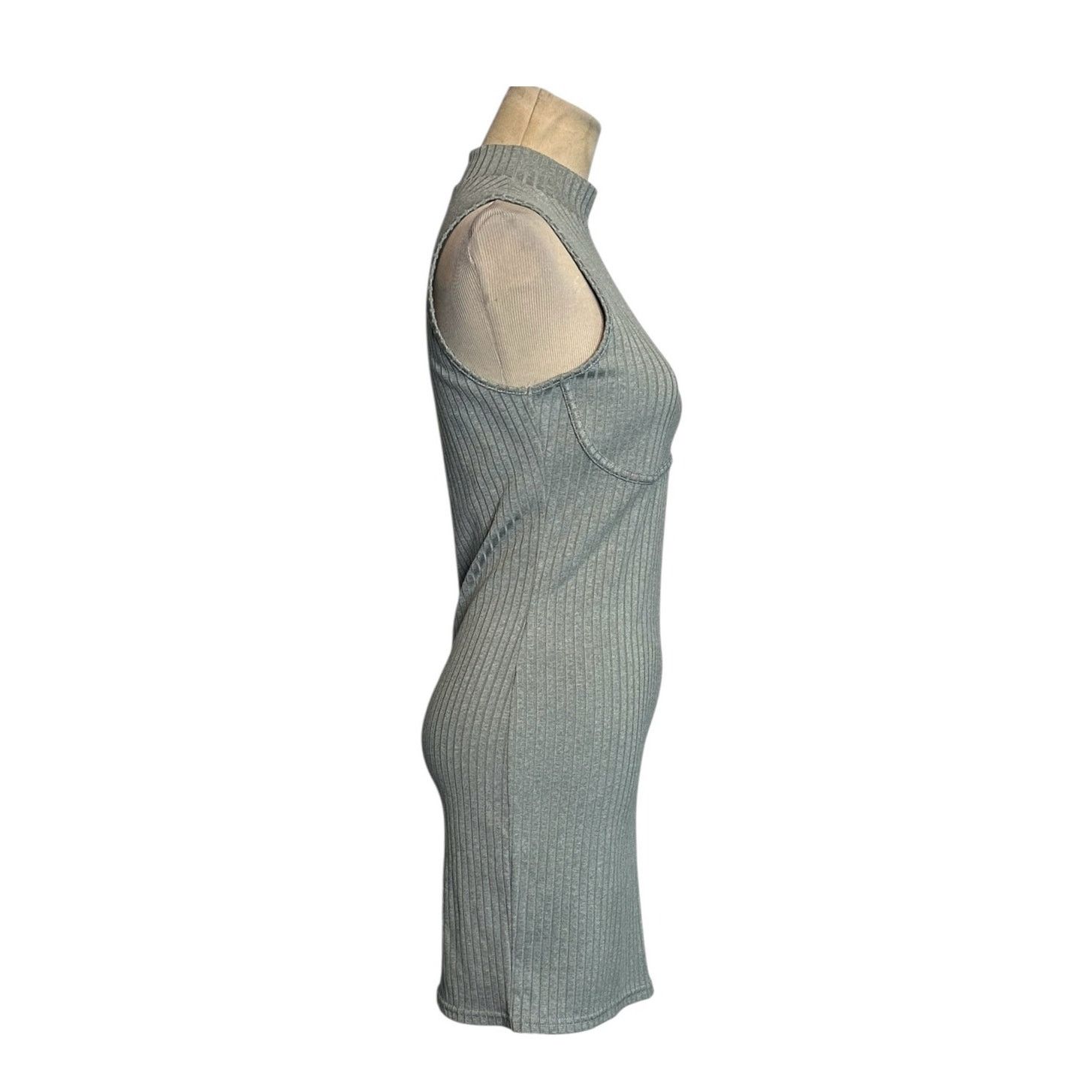 Forever 21 Forever 21 gray ribbed sleeveless bodycon dress size Small Size S / US 4 / IT 40 - 7 Thumbnail