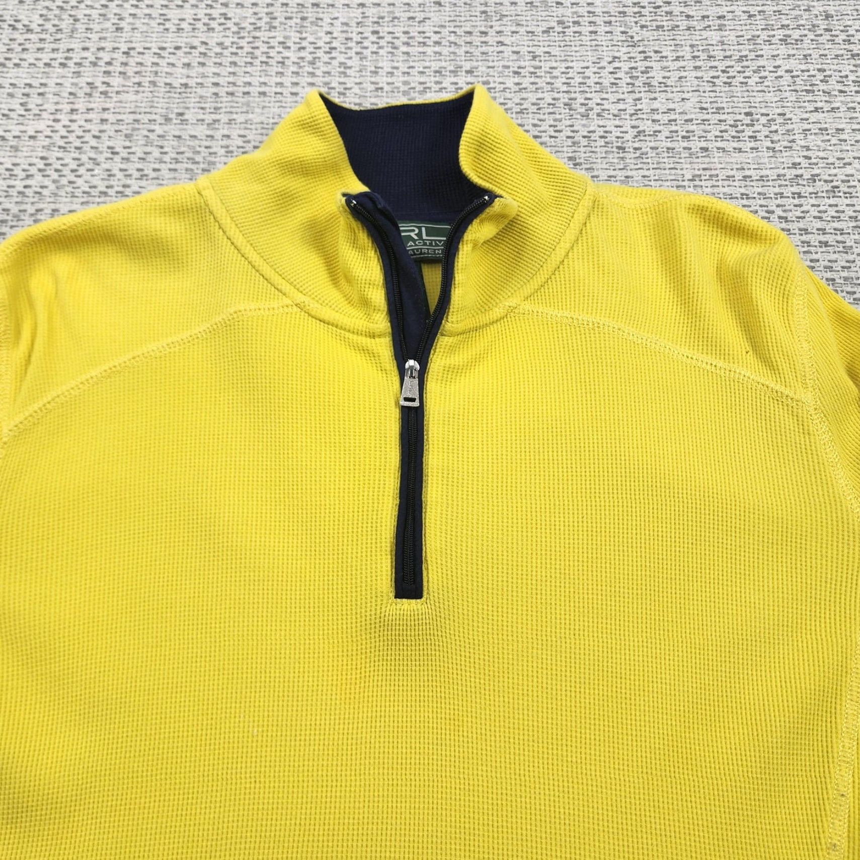 Ralph Lauren Lauren Ralph Lauren Thermal Shirt Womens XL Yellow Quarter Zip Lauren Active Size XL / US 12-14 / IT 48-50 - 5 Thumbnail