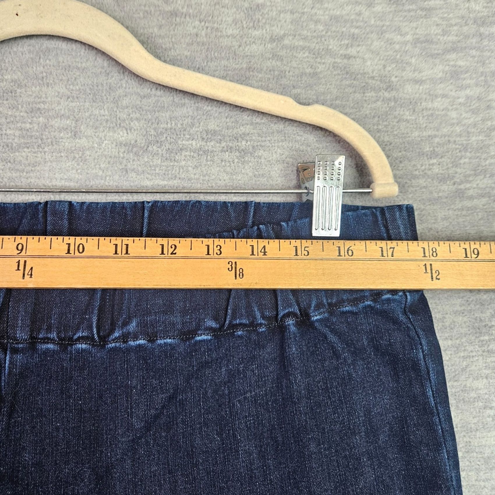 Soft Surroundings Soft Surroundings Jeans Womens XL Dark Wash Pull On Stretch Denim Comfort Fit Regular Rise Blue Casual Jeans Mens Womens Girls etc Size 40" / US 18 - 5 Thumbnail