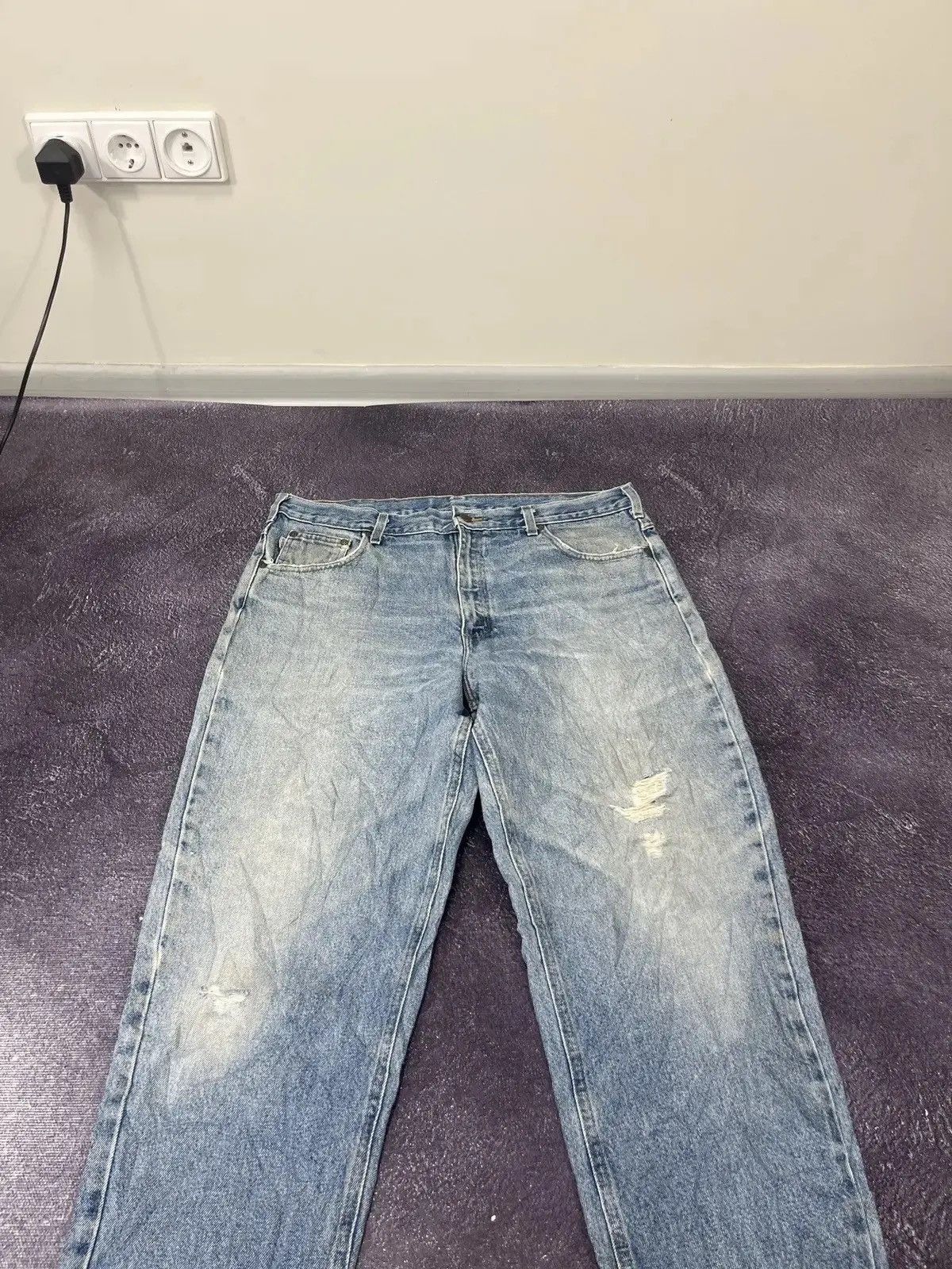 Carhartt × Vintage Vintage Carhartt Faded Denim Relaxed Fit Hype Baggy Jeans Size US 38 / EU 54 - 6 Thumbnail