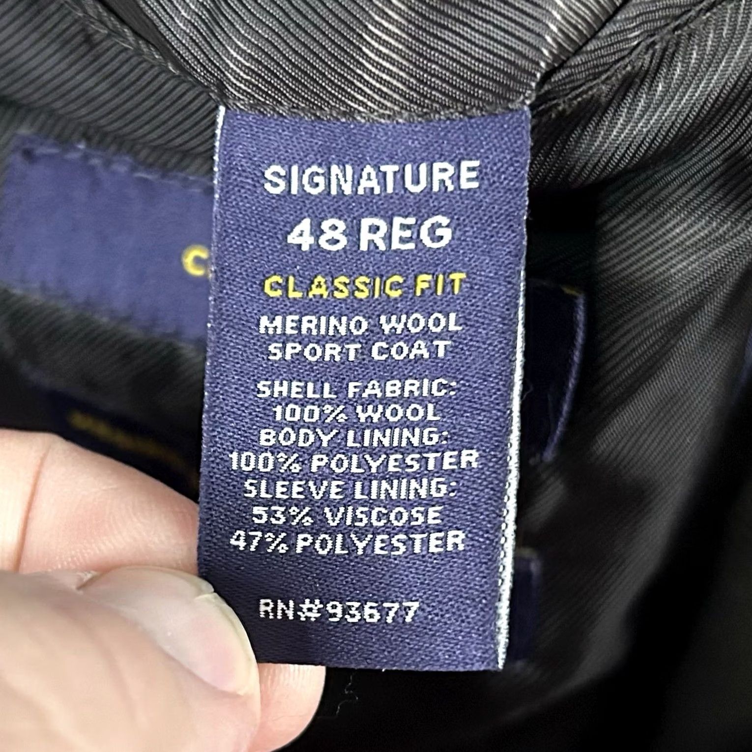 Stafford Stafford 48R Classic Fit Sport Coat 100% Merino Wool Brown Knit Two Button Men's Jacket Coat Size US XS / EU 42 / 0 - 4 Thumbnail