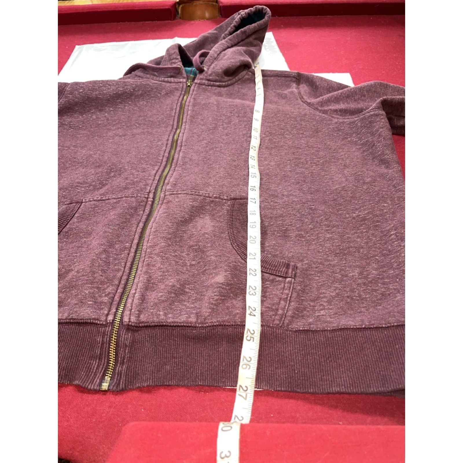 Vintage VINTAGE L.L.Bean Zip Hooded Sweatshirt Shirt Hooded Lined 3XL Burgundy Plaid Flannel 90s Mens Size US XXL / EU 58 / 5 - 3 Thumbnail