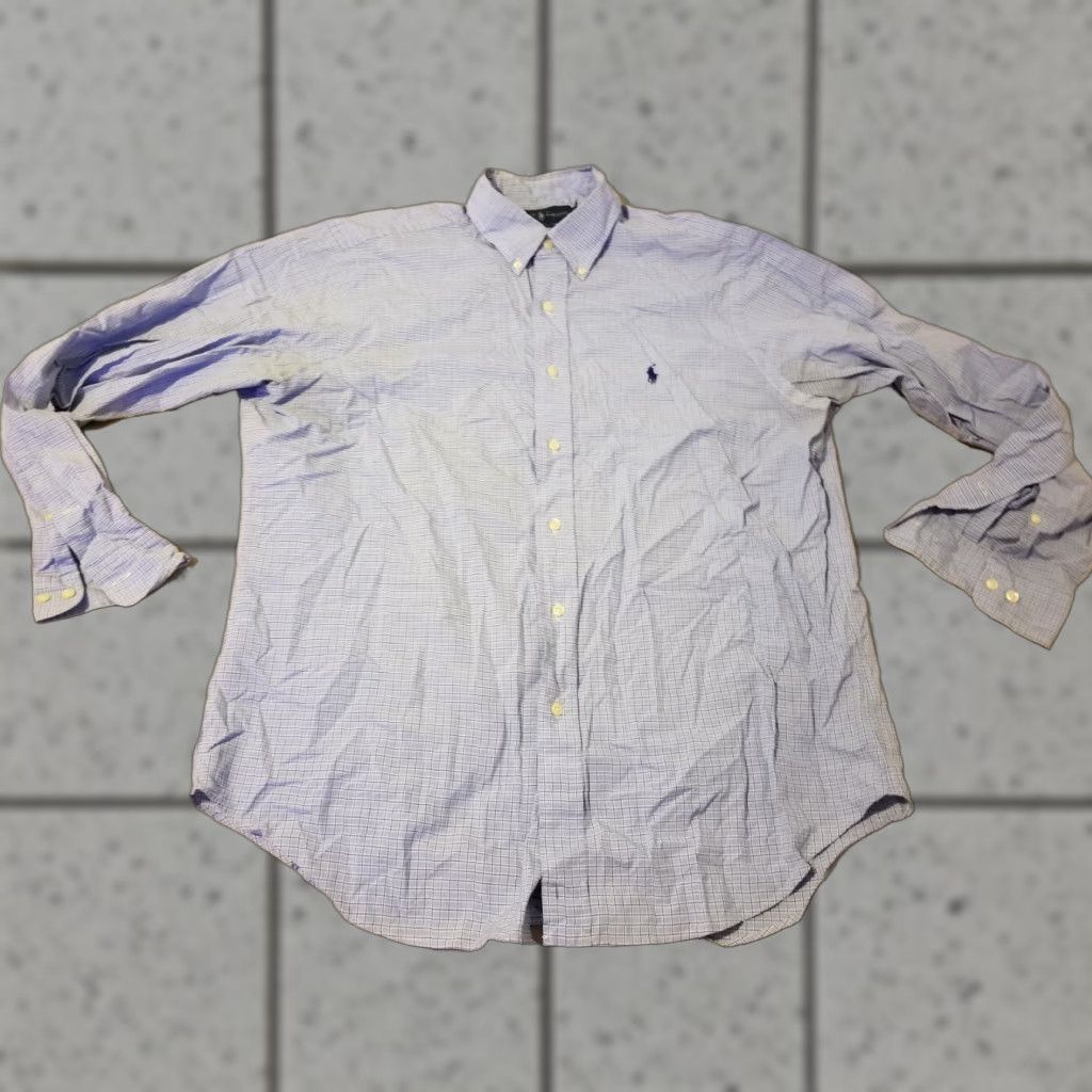 Polo Ralph Lauren Polo Ralph Lauren Dress Shirt Mens 16 1/2 34 35 Button Cotton Blue Size 46R - 1 Thumbnail