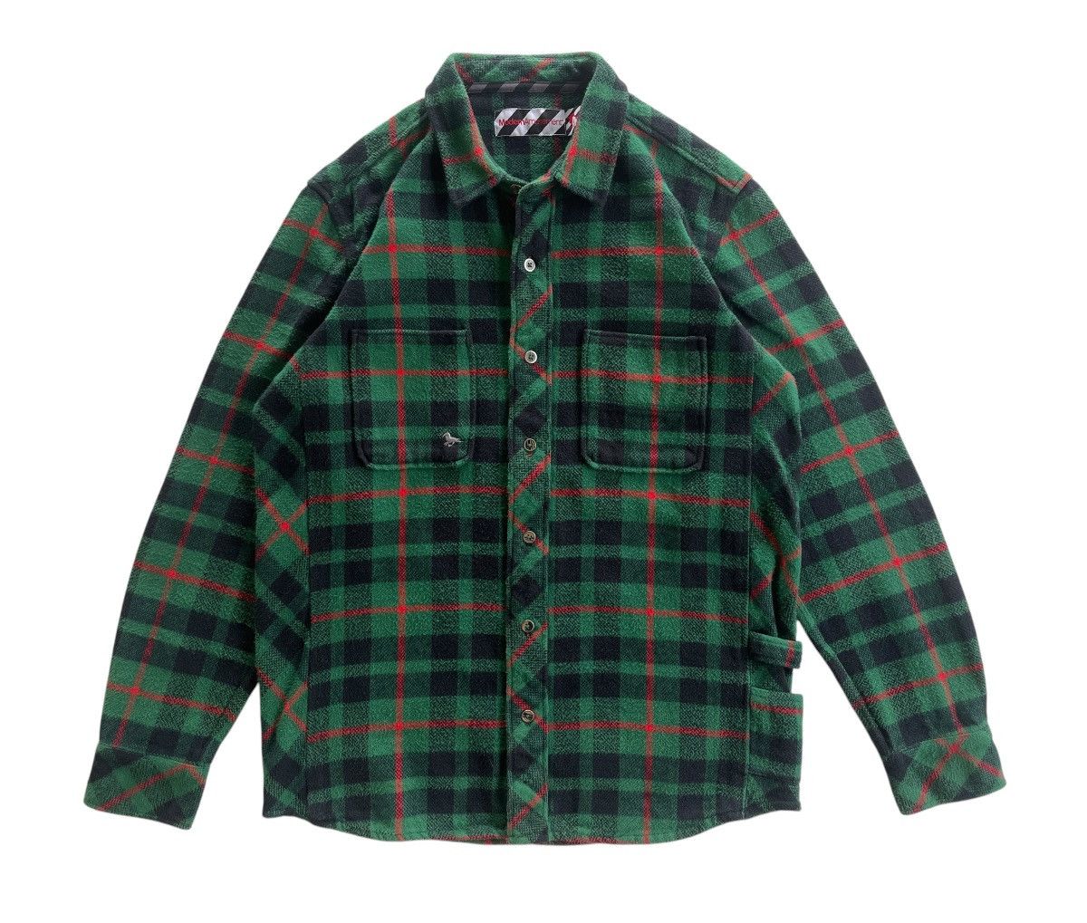 Modern Amusement Green Tartan Flannel Shirt Size US M / EU 48-50 / 2 - 2 Thumbnail