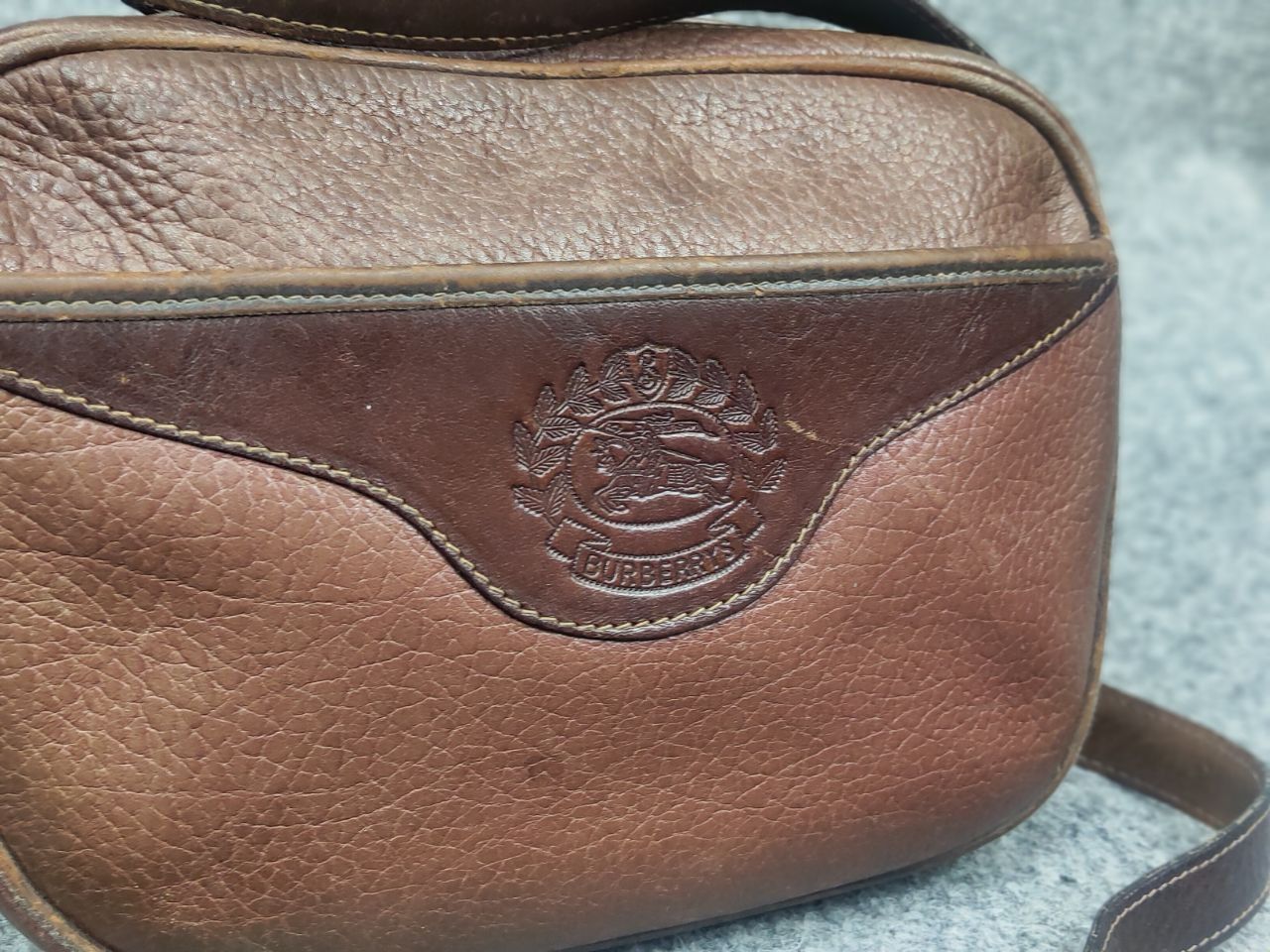 Burberry Vintage 90's Burberry brown leather messenger shoulder bag Size ONE SIZE - 3 Thumbnail