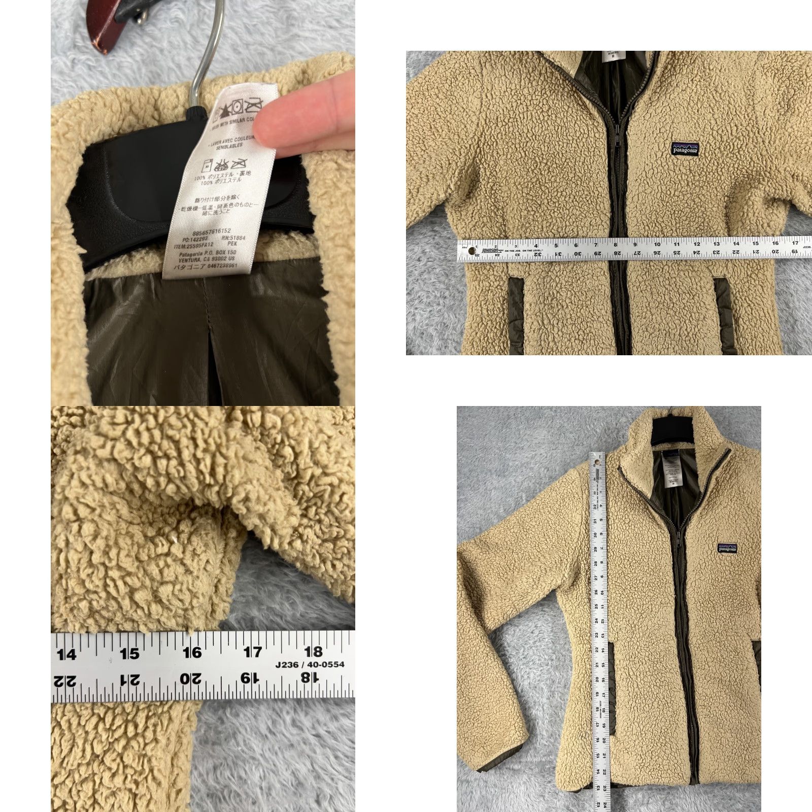 Patagonia Patagonia Jacket Womens Medium Beige Los Lobos 100% Polyester Fleece Full Zip All Seasons Regular Basic Jacket Embroidered Logo Zipper Logo Size M / US 6-8 / IT 42-44 - 8 Thumbnail