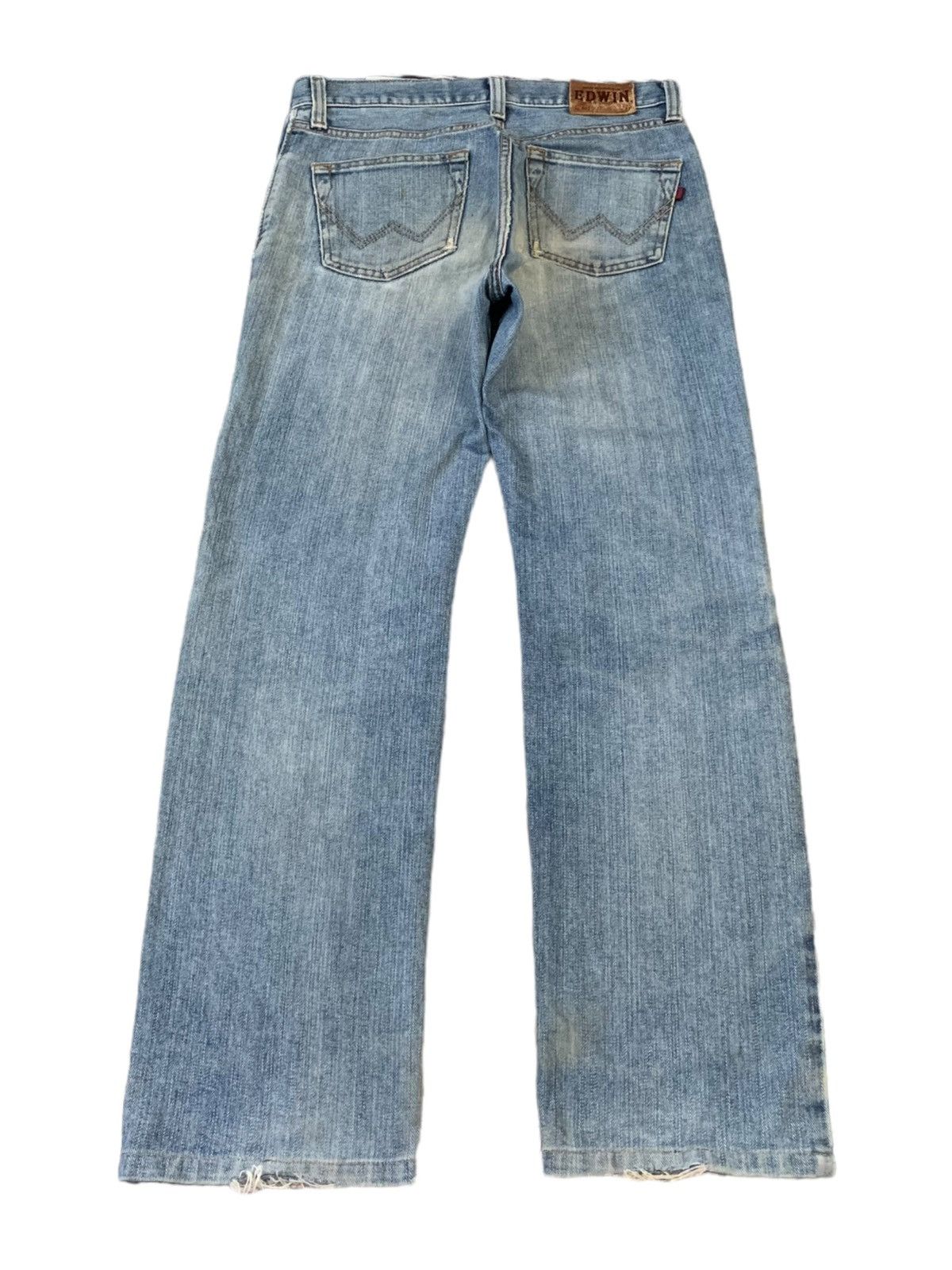 Edwin × Japanese Brand Edwin 403 Tapered Distressed Denim Pants (AC46) Size US 30 / EU 46 - 7 Thumbnail