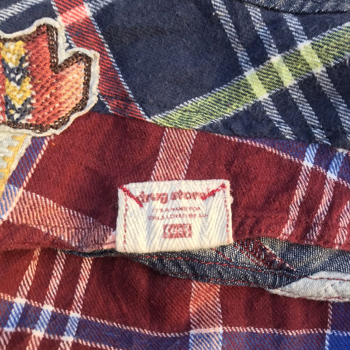 Flannel × Hysteric Glamour × Japanese Brand Vintage Drugs Store Japan checkered Flannel Patchwork Size US L / EU 52-54 / 3 - 7 Thumbnail