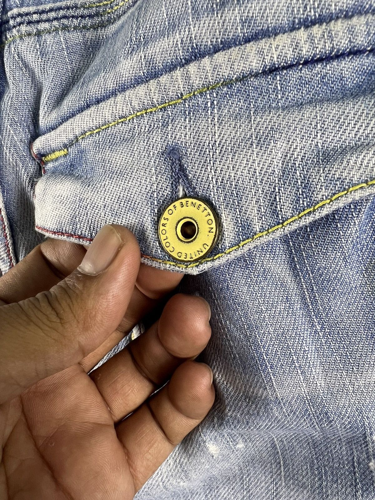 United Colors Of Benetton 🔥 United Colors Of Benetton Distressed denim pants Size 30" / US 8 / IT 44 - 14 Thumbnail