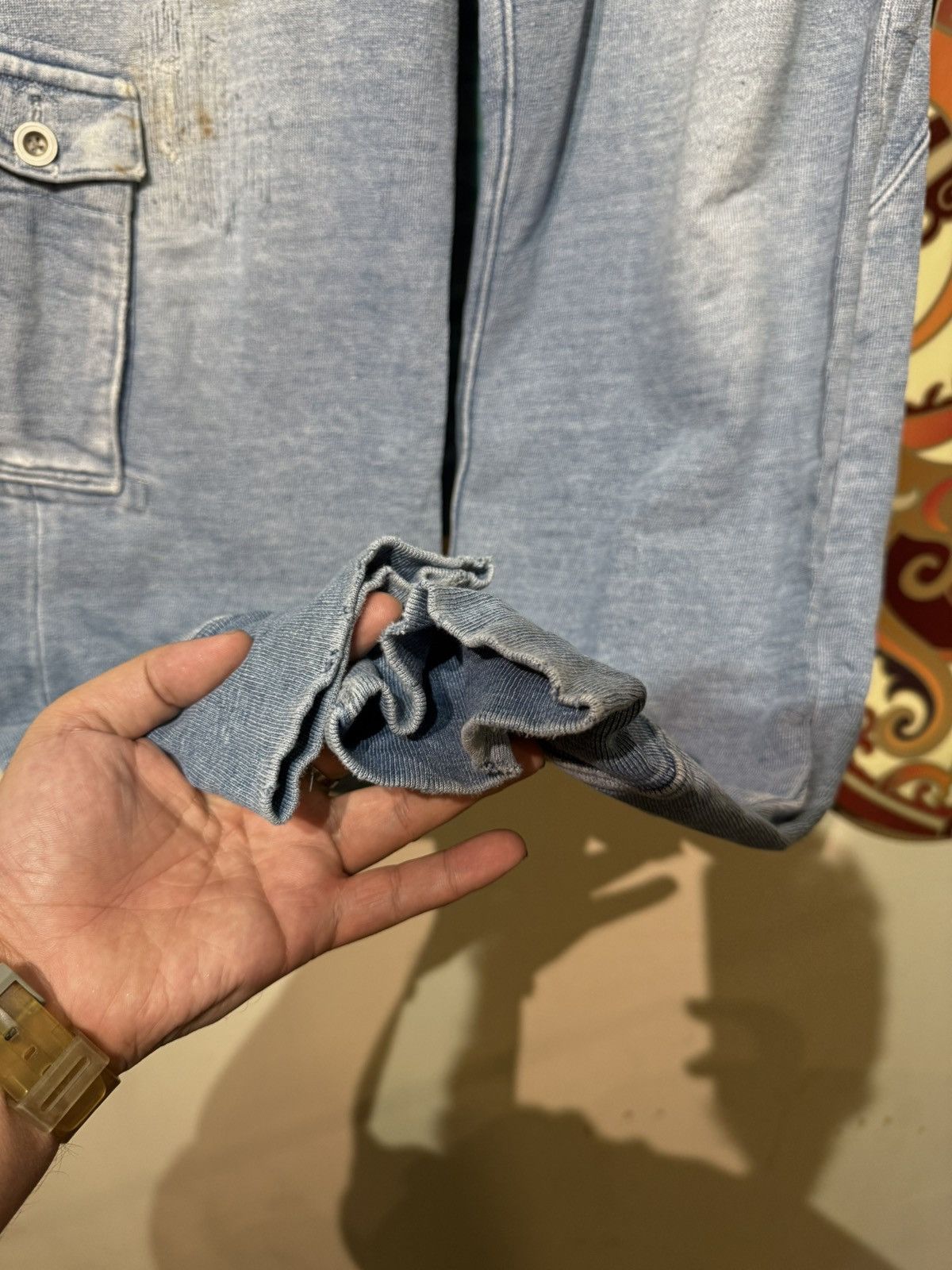 Kapital KAPITAL Vintage Indigo Cargo Sweatpants Japan Size US 34 / EU 50 - 5 Thumbnail