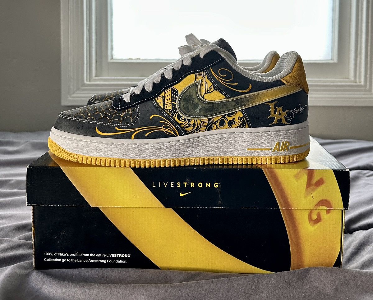 Nike Nike Air Force 1 Low Mr. Cartoon Livestrong Size US 11 / EU 44 - 3 Thumbnail