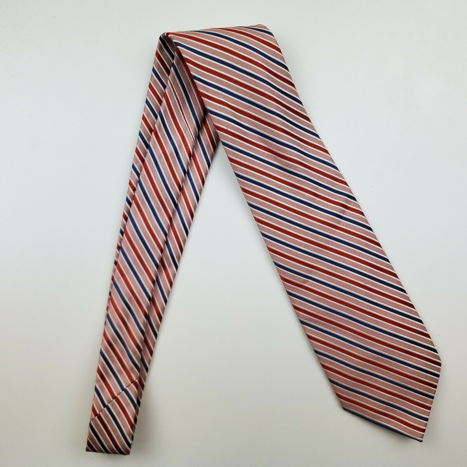Croft & Barrow Croft & Barrow Red Striped Silk Tie Wide Size ONE SIZE - 7 Thumbnail
