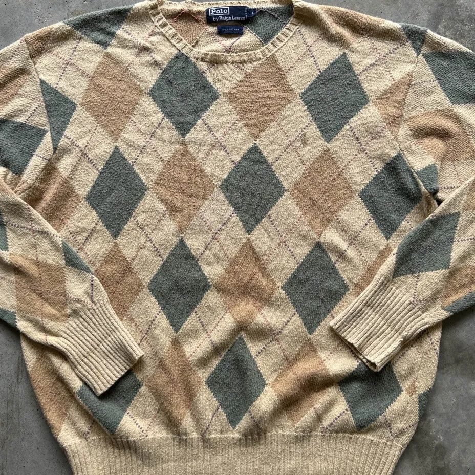 Polo Ralph Lauren Vintage Polo Ralph Lauren Argyle Pullover Sweater Size Large Size US L / EU 52-54 / 3 - 2 Thumbnail