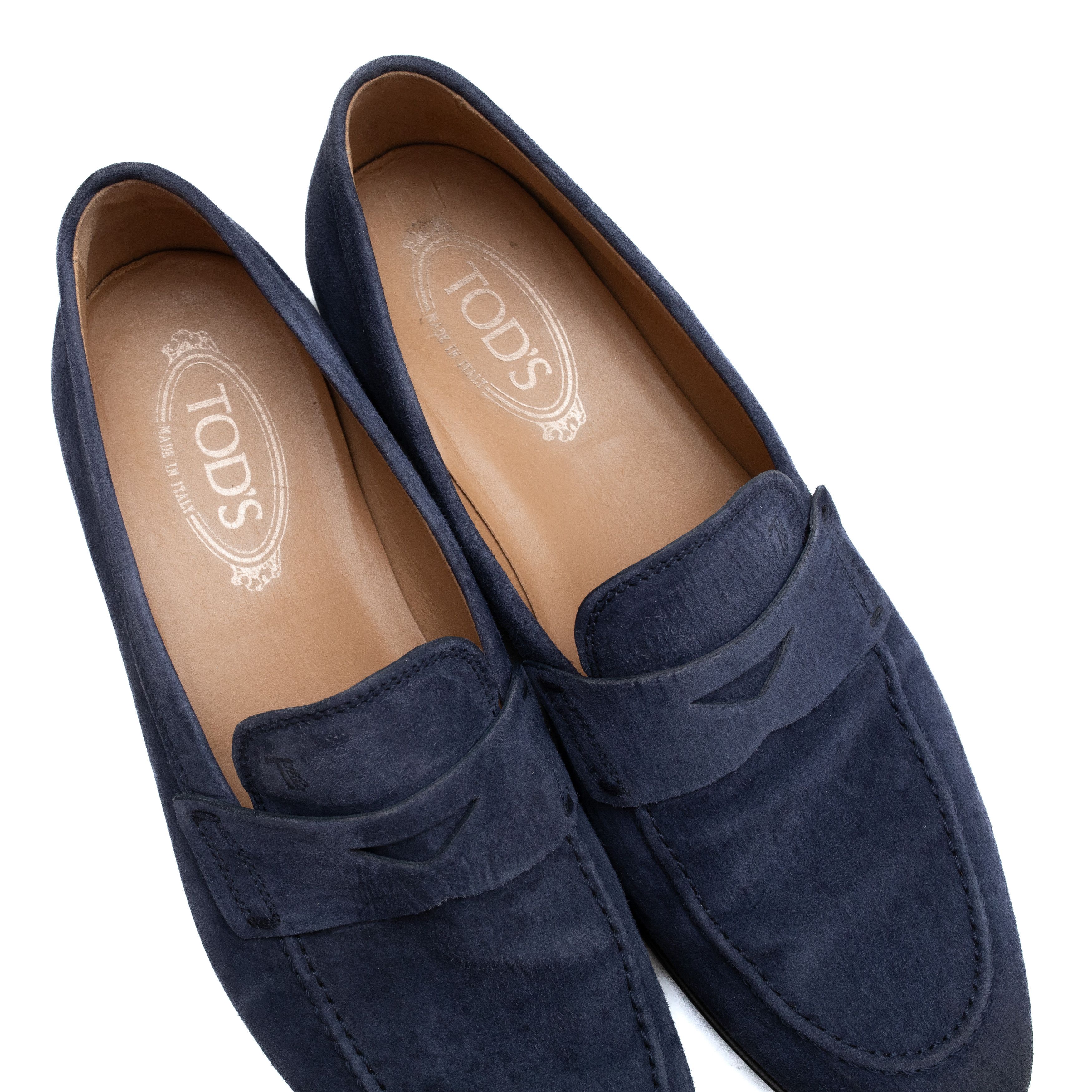 Tod's TOD’S Blue Suede Penny Loafers Size US 8.5 / EU 41-42 - 8 Thumbnail